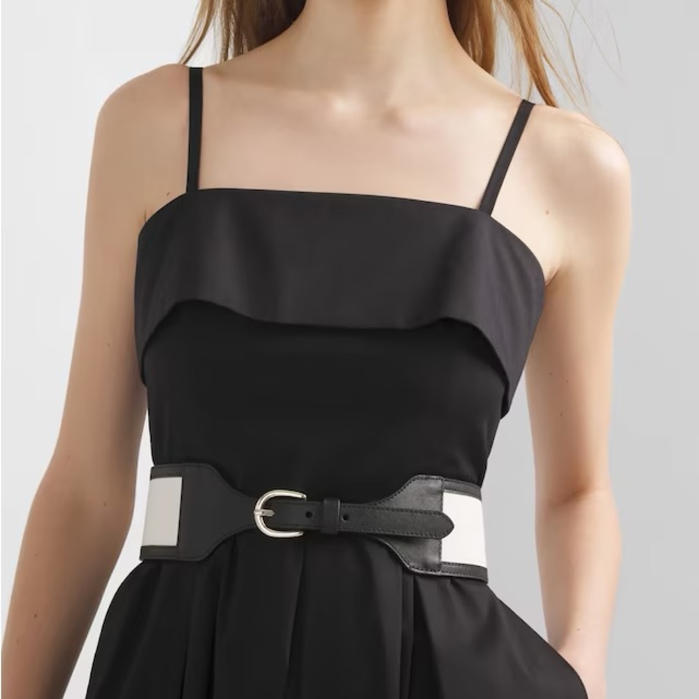 WHBM Wide Canvas Belt, Size S, Never Worn